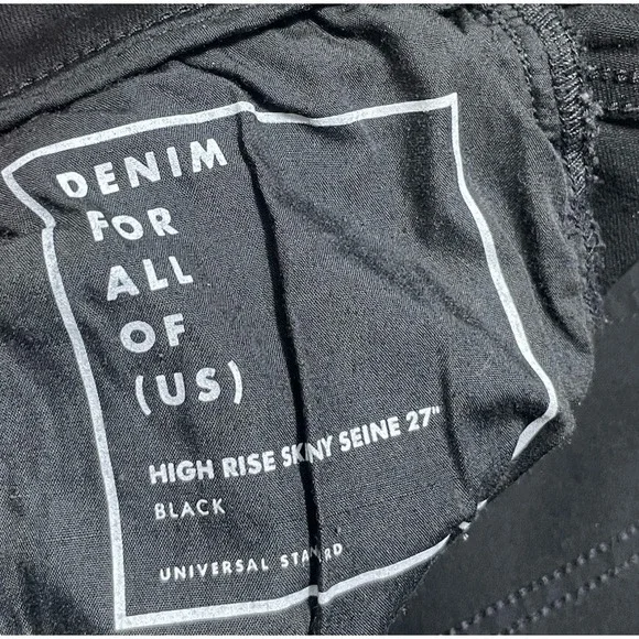 Universal Standard Black High Rise Women Jeans - Picture 6 of 8
